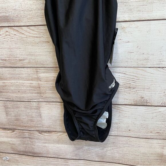 NEW WITH TAGS SPEEDO SOLID SUPER PROBACK ONE PIECE SWIMSUIT IN BLACK - Picture 5 of 7